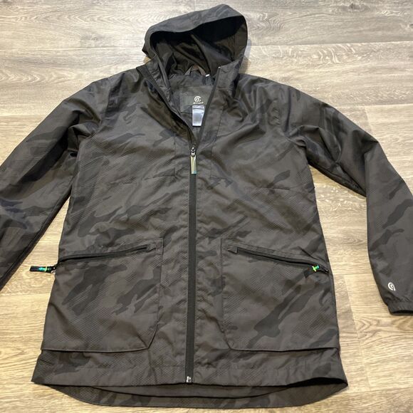 CHAMPION C9 Boys Youth Black Gray Windbreaker Camouflage Hooded Large L (12-14) - Picture 3 of 9